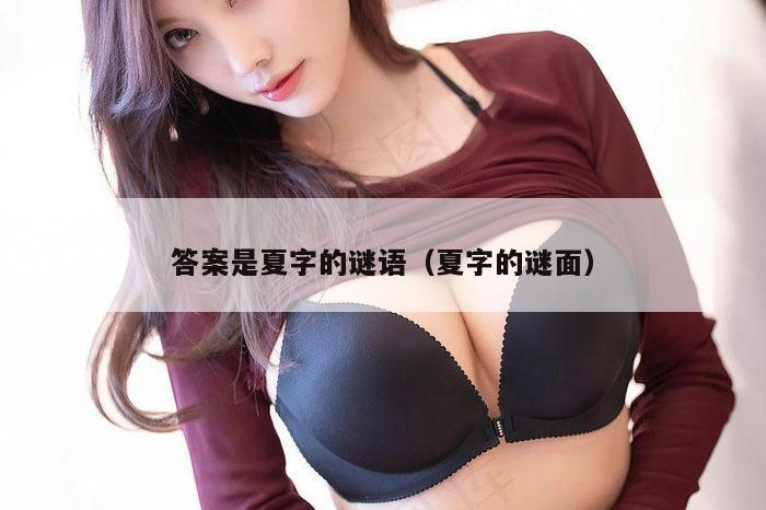 答案是夏字的谜语（夏字的谜面）